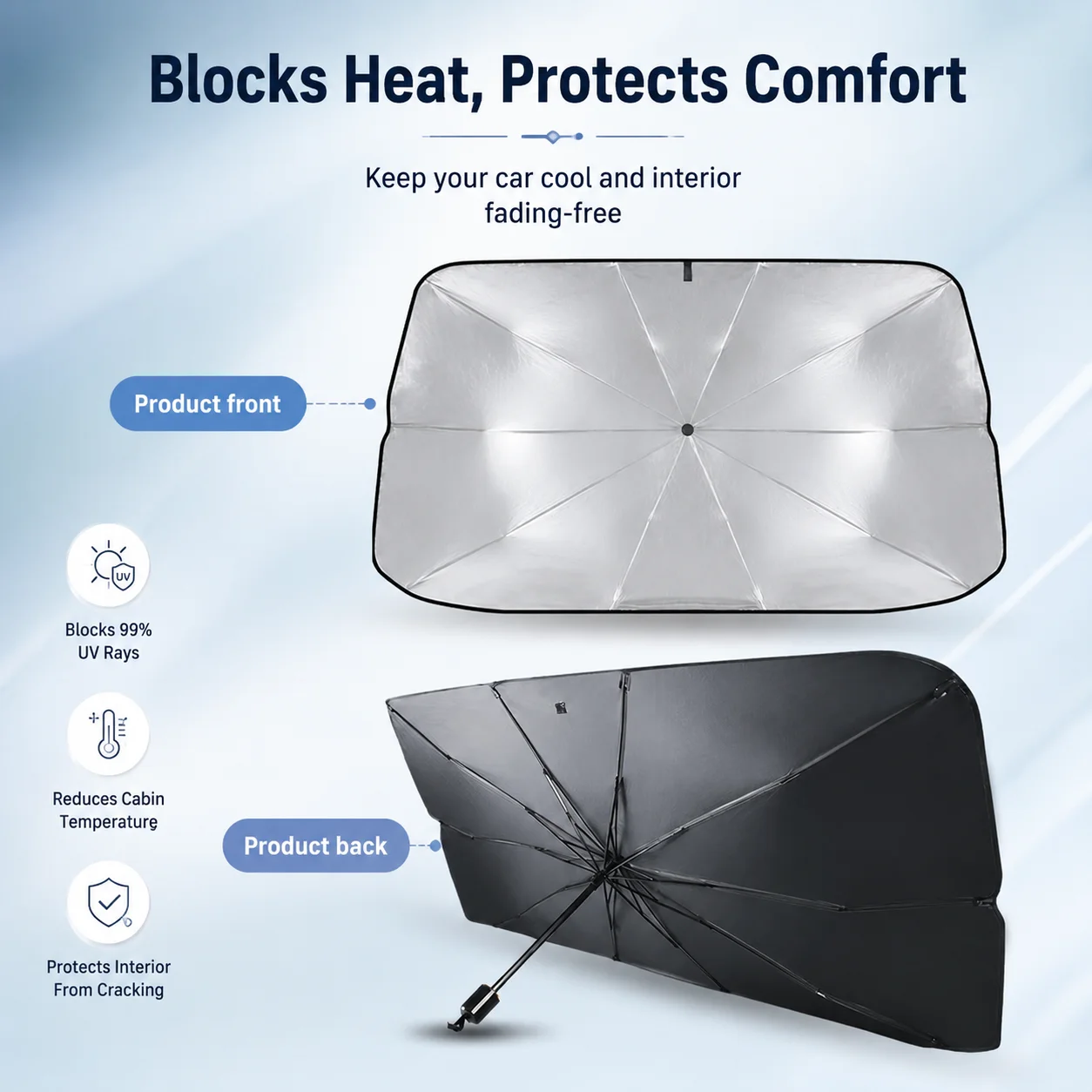 1PC Foldable Car Windshield Su - Windshield Sun Shade recension och pris